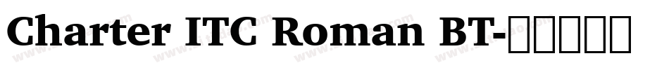 Charter ITC Roman BT字体转换